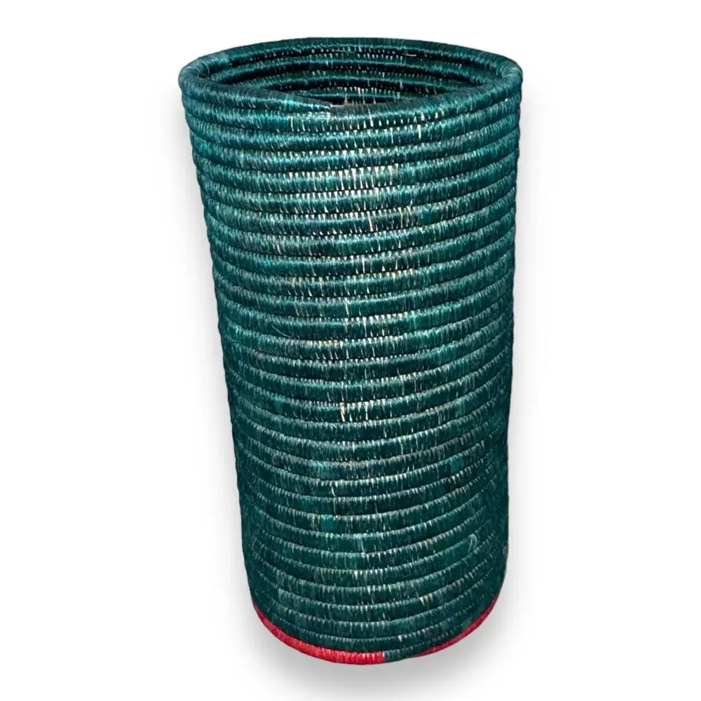 Handwoven Sisal Coil Basket Vase made in Rwanda
